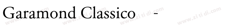 Garamond Classico字体字体转换